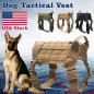 Police-K9 Tactical Training Dog Harness Military Adjustable Molle Nylon Vest