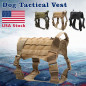 Police-K9 Tactical Training Dog Harness Military Adjustable Molle Nylon Vest