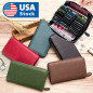 Genuine Leather Passport Holder Wallet  Travel Document ID Card Organizer Bag