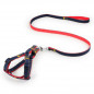 Adjustable Strong Denim Nylon Dog Pet Puppy Harness Lead leash Traction rope