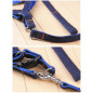 Adjustable Strong Denim Nylon Dog Pet Puppy Harness Lead leash Traction rope