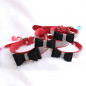 Pet wedding Bling  Collar PU Leather Buckle Dog Collar Neck Strap with dog leash