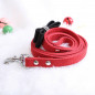 Pet wedding Bling  Collar PU Leather Buckle Dog Collar Neck Strap with dog leash