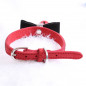 Pet wedding Bling  Collar PU Leather Buckle Dog Collar Neck Strap with dog leash