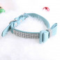 Pet wedding Bling  Collar PU Leather Buckle Dog Collar Neck Strap with dog leash