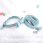 Pet wedding Bling  Collar PU Leather Buckle Dog Collar Neck Strap with dog leash