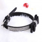 Pet wedding Bling  Collar PU Leather Buckle Dog Collar Neck Strap with dog leash