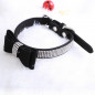 Pet wedding Bling  Collar PU Leather Buckle Dog Collar Neck Strap with dog leash