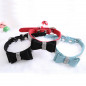 Pet wedding Bling  Collar PU Leather Buckle Dog Collar Neck Strap with dog leash