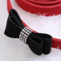 Pet wedding Bling  Collar PU Leather Buckle Dog Collar Neck Strap with dog leash