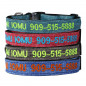 Embroidered Personalized Dog Collar, Cat collar Custom Pet Name+Number