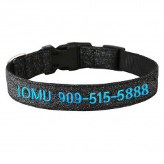 Personalized Dog Collars - Gliter Fabric+Nylon Custom Embroidered cat Collar