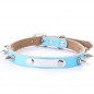 Soft Padded Leather Personalized Dog Collar Name ID for Small Medium Large Dogs