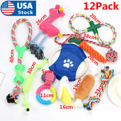 13PACK Dog Toys Aggressive Chewers Puppy chew Toys for Dogs Rope Dog pet Toy