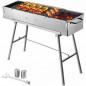 32" Party Griller Stainless Steel Charcoal Grill Yakitori BBQ Garden Lamb Kebab