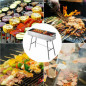 32" Party Griller Stainless Steel Charcoal Grill Yakitori BBQ Garden Lamb Kebab