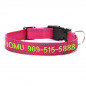 Reflective Personalized Dog Collar Custom Embroidered Name Durable Nylon