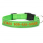 Reflective Personalized Dog Collar Custom Embroidered Name Durable Nylon