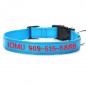 Reflective Personalized Dog Collar Custom Embroidered Name Durable Nylon