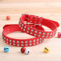 PU Faux Leather Synthetic Jewel Collar Dog XS S M Adjustable