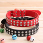 PU Faux Leather Synthetic Jewel Collar Dog XS S M Adjustable