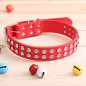 PU Faux Leather Synthetic Jewel Collar Dog XS S M Adjustable