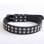 PU Faux Leather Synthetic Jewel Collar Dog XS S M Adjustable