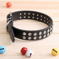 PU Faux Leather Synthetic Jewel Collar Dog XS S M Adjustable