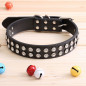 PU Faux Leather Synthetic Jewel Collar Dog XS S M Adjustable