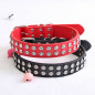 PU Faux Leather Synthetic Jewel Collar Dog XS S M Adjustable