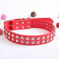 PU Faux Leather Synthetic Jewel Collar Dog XS S M Adjustable