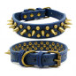 Retro Studded Spiked Rivet Large Dog Pet Leather Collar Pit Bull S-XL