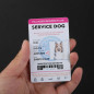 Service Dog ID Card Customized Holographic with Barcode PVC Card