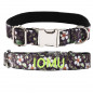 Embroidered dog Collar Personalized  cat Collar - 7 Cotton Voile  pet collar