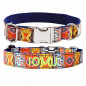 Embroidered dog Collar Personalized  cat Collar - 7 Cotton Voile  pet collar