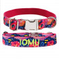 Embroidered dog Collar Personalized  cat Collar - 7 Cotton Voile  pet collar