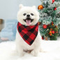 Christmas Dog Bandana Classic Plaid Pet Scarf Triangle Bibs Kerchief