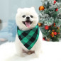 Christmas Dog Bandana Classic Plaid Pet Scarf Triangle Bibs Kerchief