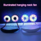 Portable Rechargeable Neckband Neck Hanging Fan Hand Free Personal Mini LED Fan