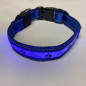 USB Charging LED Safety Paw Pet Collar, Adjustable PU Dog Collar Night Walking