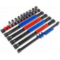 6 PCS INDUSTRIAL ABS MOUNTABLE SOCKET RAIL RACK HOLDER ORGANIZER 1/4 3/8 1/2