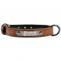 Soft Leather Personalized Dog Collar Engrave ID Name Custom for Small Large Dogs