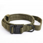 Tactical  K9 Dog Training Collar+Leash with Metal Buckle for L Dog Heavy Duty