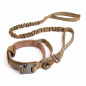 Tactical  K9 Dog Training Collar+Leash with Metal Buckle for L Dog Heavy Duty