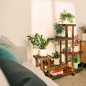 Wooden Plant Flower Pot Stand 5 Tier Display Shelf Vintage Indoor Outdoor Garden