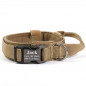 Heavy DutyTactical Military K9 Dog Training Nylon Collar with Tag Name  Flag