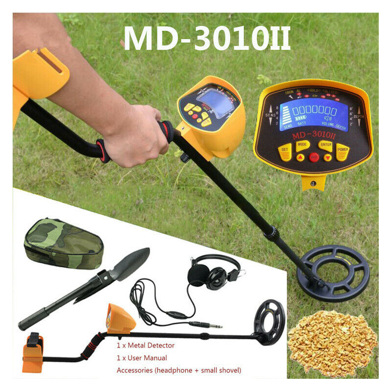 LCD Display Underground Metal Detector Gold Digger Hunter Deep Sensitive Coil US