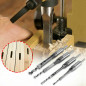 4Pc Woodworking Square Hole Drill Bits Wood Saw Mortising Chisel Cutter Tool Set