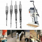 4Pc Woodworking Square Hole Drill Bits Wood Saw Mortising Chisel Cutter Tool Set