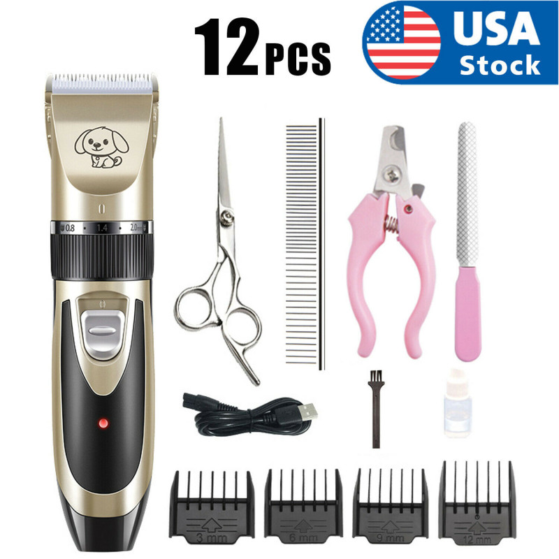 Pet Dog Cat Clippers Grooming Hair Trimmer Groomer Shaver Razor Quiet Clipper